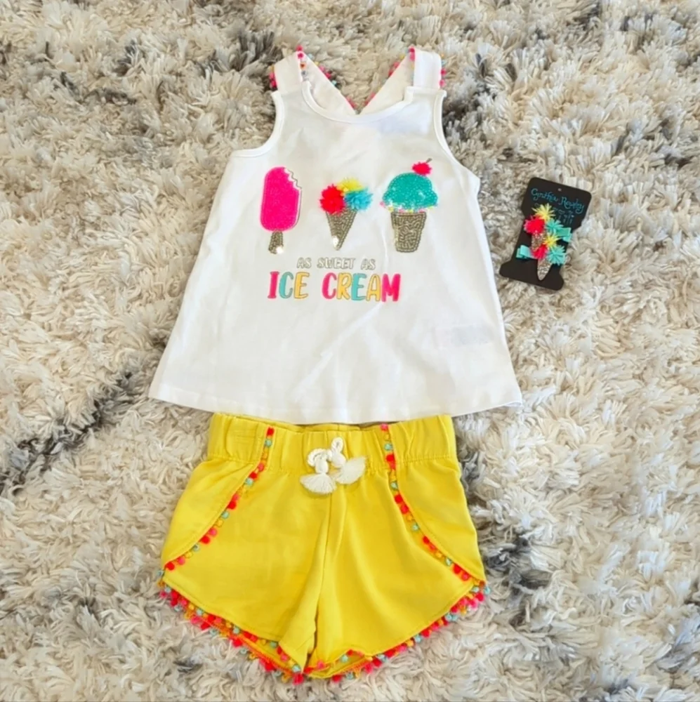 Cynthis Rowley Girls Matching Set With Hair Accessories
